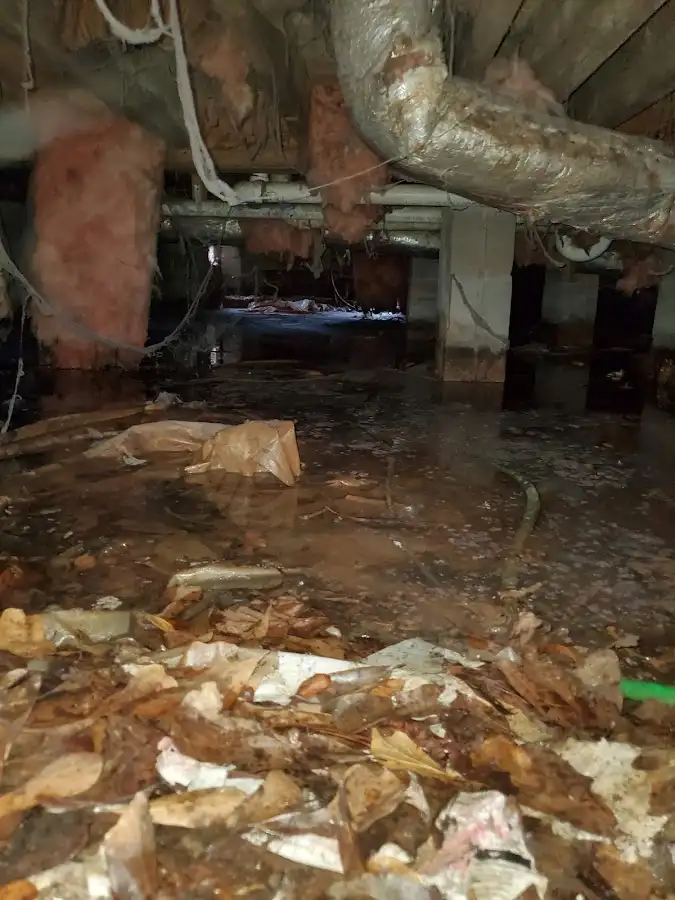 Crawl space flood assessment for Commercial Water Damage Restoration in Somers