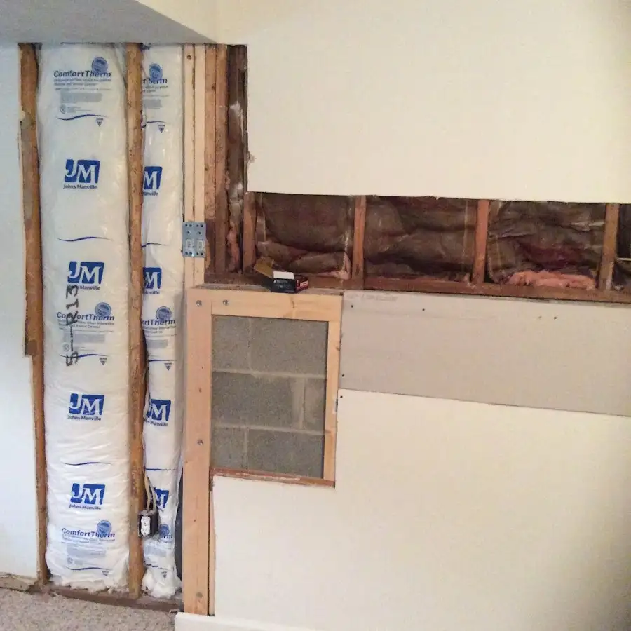 Wall insulation replacement during Contents Cleaning & Restoration in Somers